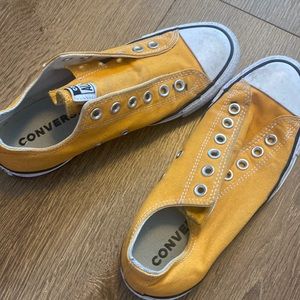 converse marigold yellow slip ons unisex 5.5